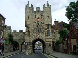 Micklegate Bar, in York, where the heads were displayed.